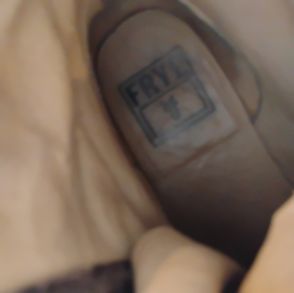 FRYE Veronica Combat Boots Antique Black/Brown Distressed Brush Off Leather Sz 8 - Picture 14 of 16